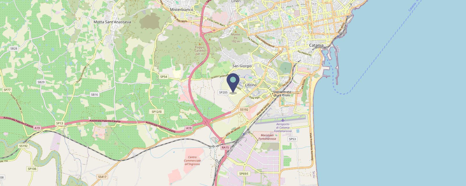 Mappa: Ospedale San Marco, Viale Carlo Azeglio Ciampi, Catania